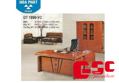 Bàn giám đốc cao cấp sơn Vernerr dài 1.8m&nbsp;DT1890V3