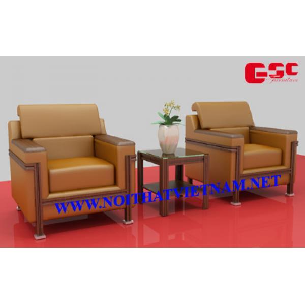 Ghế sofa màu nau bọc da cao cấp G-SOFA-02