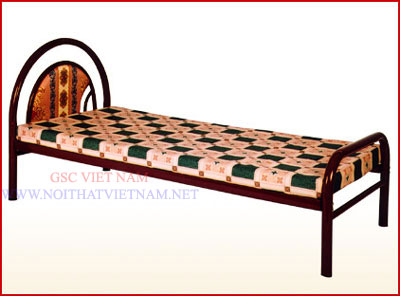 Giường đơn đầu giường tròn bọc vải&nbsp;G4