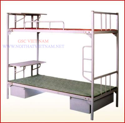 Giường tầng sinh viên không giát có bàn, có hòm tôn&nbsp;GT4BH