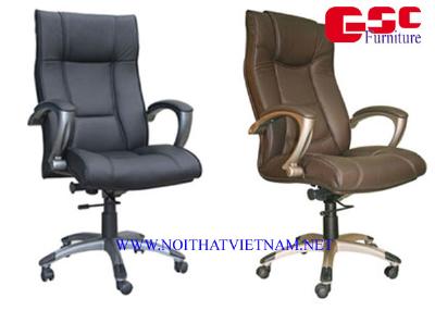 Ghế da cao cấp, màu nâu ý (đen), tựa nhiều đường may trang trí.&nbsp;SG912