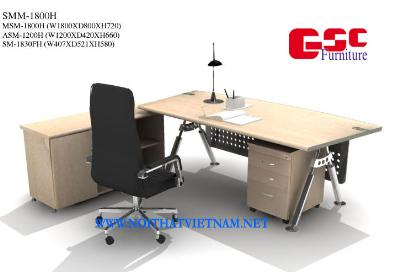 Bộ bàn giám đốc Fami chân sắt điều chỉnh độ cao&nbsp;SMM1800H-PO