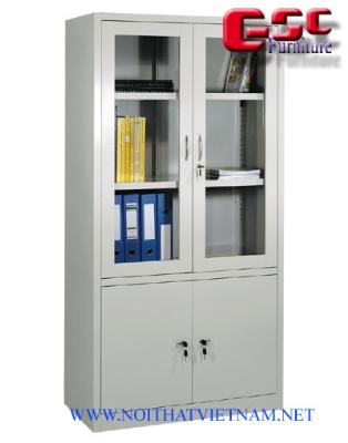 Tủ sắt cánh kính mở 2 khoang&nbsp;TS03