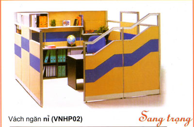 Vách ngăn văn phòng  khung nhôm đình hình bọc nỉ&nbsp;VNN043