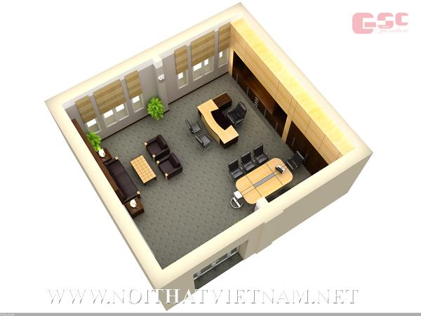 Mô hình 3D Phòng chủ tịch hội đồng quản trị
